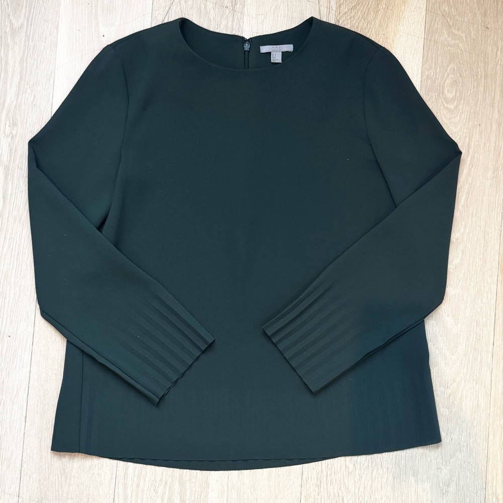 COS Long Sleeve Top with Pleated Details - Size 2